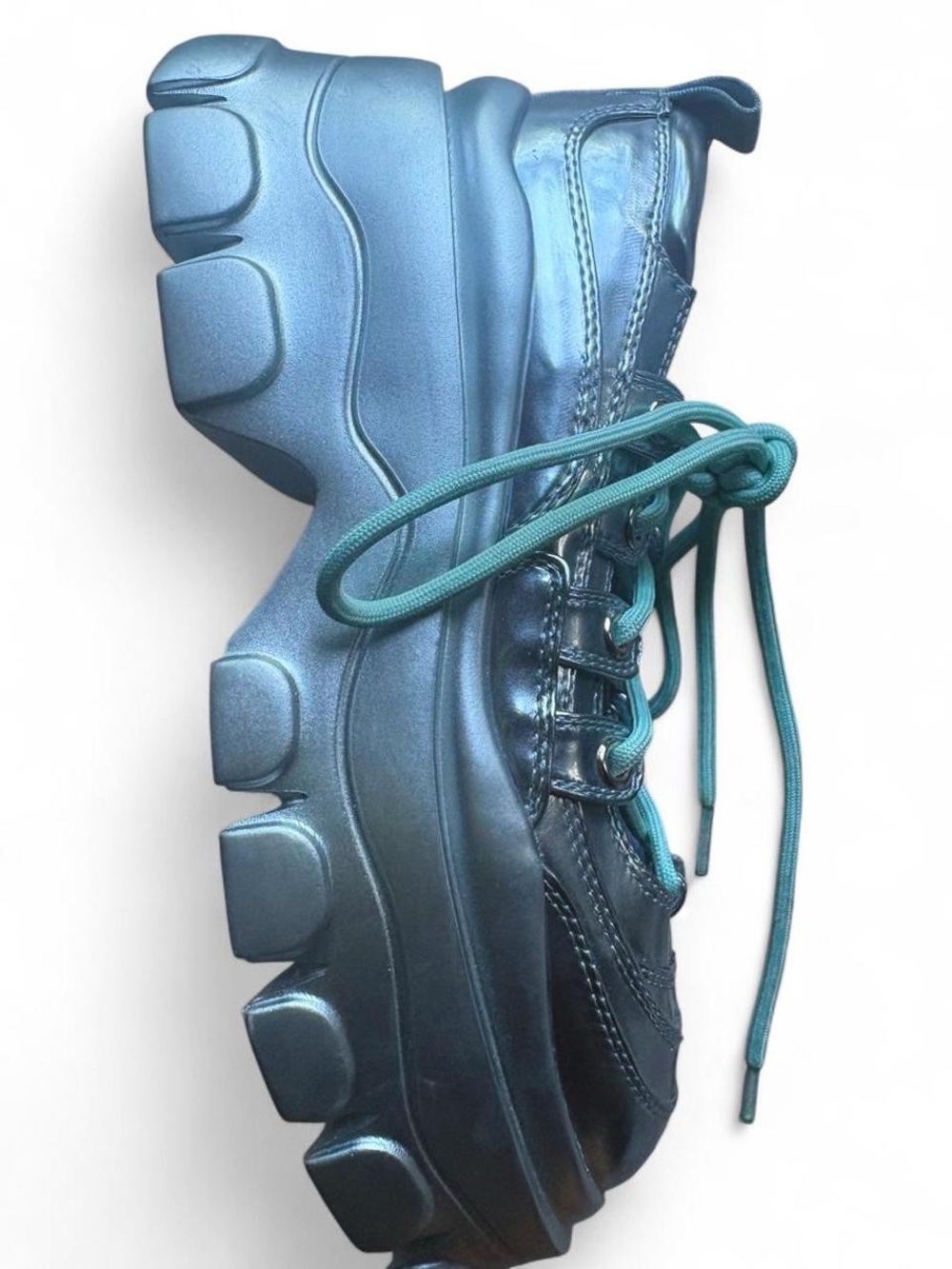 Current Mood Metallic Teal Chunky Platform Sneaker